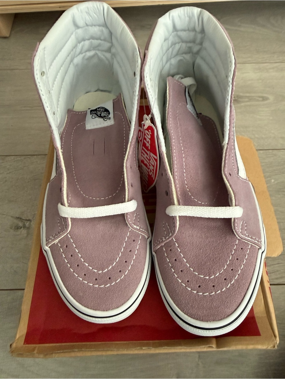 Vans Women’s High-Top Sneakers in Dusty Purple with White Accents